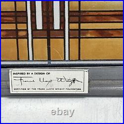 Frank Lloyd Wright 13x7- Oak Park skylight Vintage stained glass VERY RARE