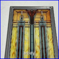 Frank Lloyd Wright 13x7- Oak Park skylight Vintage stained glass VERY RARE