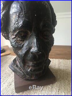Frank Lloyd Wright 14 Bust Art Signed JOSEPH KONZAL Mid Century Architect RARE
