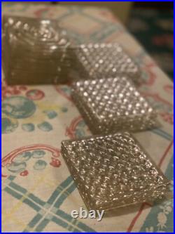 Frank Lloyd Wright 1890's Luxfer Prism Glass 5 pc Coaster Set
