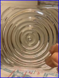 Frank Lloyd Wright 1890's Luxfer Prism Glass 5 pc Coaster Set