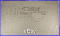 Frank Lloyd Wright 1910 Wasmuth Portfolio Tafel XV Hardy House with 2 Overlays