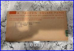 Frank Lloyd Wright 1946 A Taliesin Square Paper No. 10 Building A Democracy