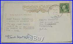 Frank Lloyd Wright 1949 Letter And A Post Card Autographed Signed