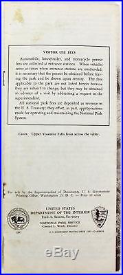 Frank Lloyd Wright 1958 Signed 4x9 Yosemite National Park Pamphlet BAS #A68022