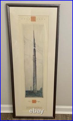 Frank Lloyd Wright 1990 Exhibition Poster Phoenix Art Museum The Illinois Mile H