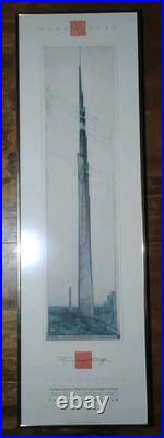 Frank Lloyd Wright 1990 Phoenix Art Museum Exhibition Poster 11 x 36 Rare Vtg