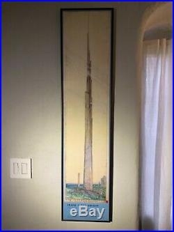 Frank Lloyd Wright 1994 MOMA NYC Exhibit Print 48 tall x 12 wide with frame