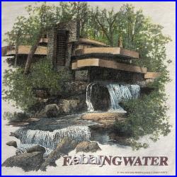 Frank Lloyd Wright 1994 Vintage Falling Water T-Shirt Size Large