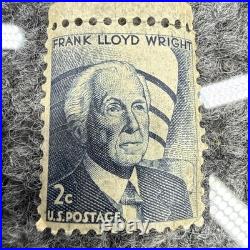 Frank Lloyd Wright 2¢ U. S. Postage Stamp 1960 Issue, Blue, Vintage