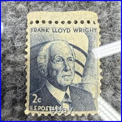 Frank Lloyd Wright 2¢ U. S. Postage Stamp 1960 Issue, Blue, Vintage