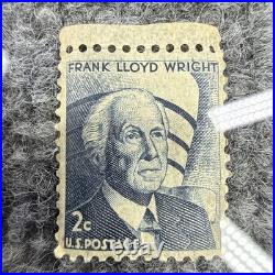 Frank Lloyd Wright 2¢ U. S. Postage Stamp 1960 Issue, Blue, Vintage