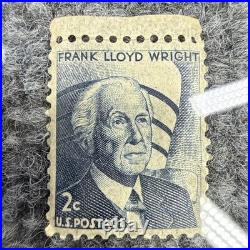 Frank Lloyd Wright 2¢ U. S. Postage Stamp 1960 Issue, Blue, Vintage