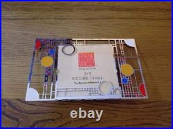 Frank Lloyd Wright 3×3 Picture Frame MoMA Brass Multicolor 5.7×3.5 withBox