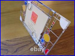 Frank Lloyd Wright 3×3 Picture Frame MoMA Brass Multicolor 5.7×3.5 withBox