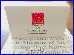 Frank Lloyd Wright 3×3 Picture Frame MoMA Brass Multicolor 5.7×3.5 withBox
