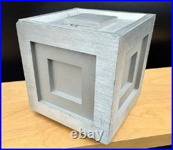 Frank Lloyd Wright 4 Cubes Trinket Box Cast Metal marked #014 historical arts