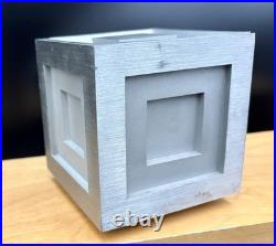 Frank Lloyd Wright 4 Cubes Trinket Box Cast Metal marked #014 historical arts
