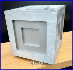 Frank Lloyd Wright 4 Cubes Trinket Box Cast Metal marked #014 historical arts