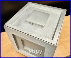 Frank Lloyd Wright 4 Cubes Trinket Box Cast Metal marked #014 historical arts