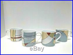 Frank Lloyd Wright 4 Dessert Plates & 4 Coffee Mugs Set Still In Boxes