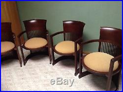 Frank Lloyd Wright 606 Barrel Chairs by Cassina/Lot of 4