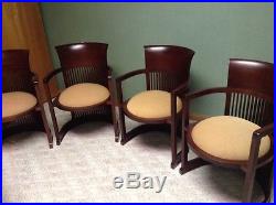 Frank Lloyd Wright 606 Barrel Chairs by Cassina/Lot of 4