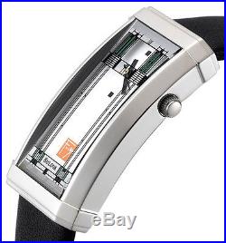 Frank Lloyd Wright 96L63 Willits Leather Strap Watch by Bulova