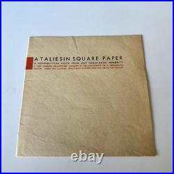 Frank Lloyd Wright A Taliesin Square Paper. No. 14 Ephemera FLW