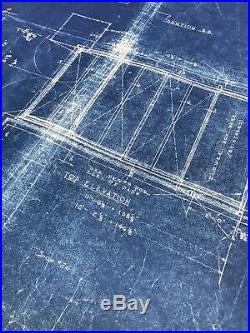 Frank Lloyd Wright American Architect Original Vintage Fallingwater Blueprint