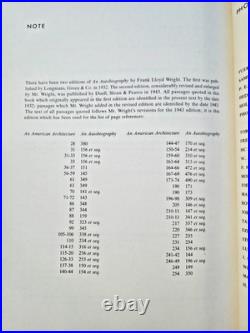 Frank Lloyd Wright An American Architecture 1955 Horizon Press First Edition HC