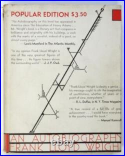 Frank Lloyd Wright An Autobiography 1933 First Edition Longmans Green London