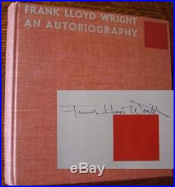 Frank Lloyd Wright / An Autobiography 1943 Architecture Signed
