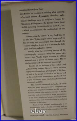 Frank Lloyd Wright-An Autobiography, 1977 Reprint, Very Good Condition