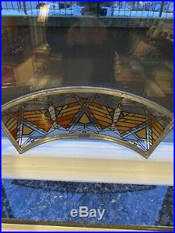 Frank Lloyd Wright Arch Stained Glass 19x 5 1/2