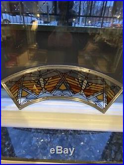Frank Lloyd Wright Arch Stained Glass 19x 5 1/2
