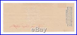 Frank Lloyd Wright Architect Autograph Check Clean Check/Signature COA