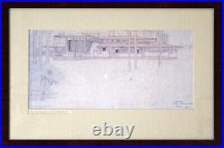 Frank Lloyd Wright Architectural Drawing William Norman Guthrie House 1908 Frame