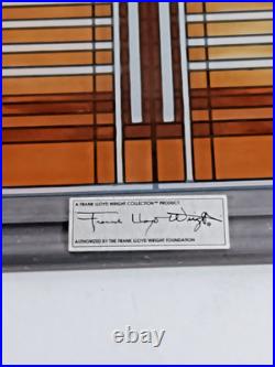 Frank Lloyd Wright Art Deco Oak Park Skylight Stained Glass Panel Lead Frame 13