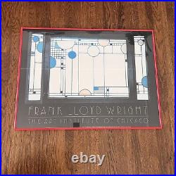 Frank Lloyd Wright Art Institute of Chicage Poster Framed 1986 Architect Vintage