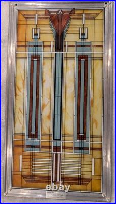 Frank Lloyd Wright Art Oak Park Skylight Vintage Leaded Stained-Glass Rare