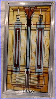 Frank Lloyd Wright Art Oak Park Skylight Vintage Leaded Stained-Glass Rare
