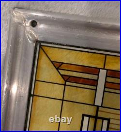 Frank Lloyd Wright Art Oak Park Skylight Vintage Leaded Stained-Glass Rare