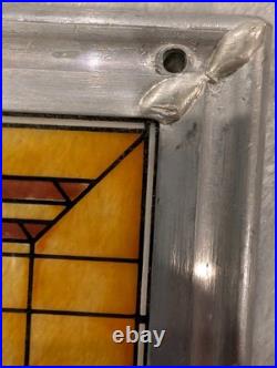 Frank Lloyd Wright Art Oak Park Skylight Vintage Leaded Stained-Glass Rare