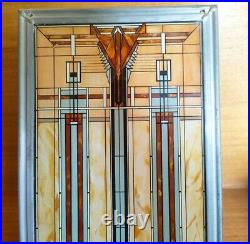 Frank Lloyd Wright Art Work Bradley Mansion Vintage stained glass Rare Used