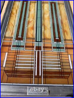 Frank Lloyd Wright Art Work Oak Park skylight Vintage stained glass Rare 7x13
