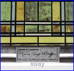 Frank Lloyd Wright Art Work Oak Park skylight Vintage stained glass Rare JP
