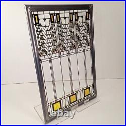 Frank Lloyd Wright Art Work Tree Of Life Vintage stained glass 32/21cm Used