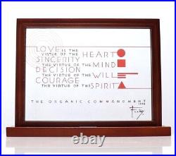 Frank Lloyd Wright Art Work Vintage Commandment stained glass Rare Used