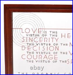 Frank Lloyd Wright Art Work Vintage Commandment stained glass Rare Used